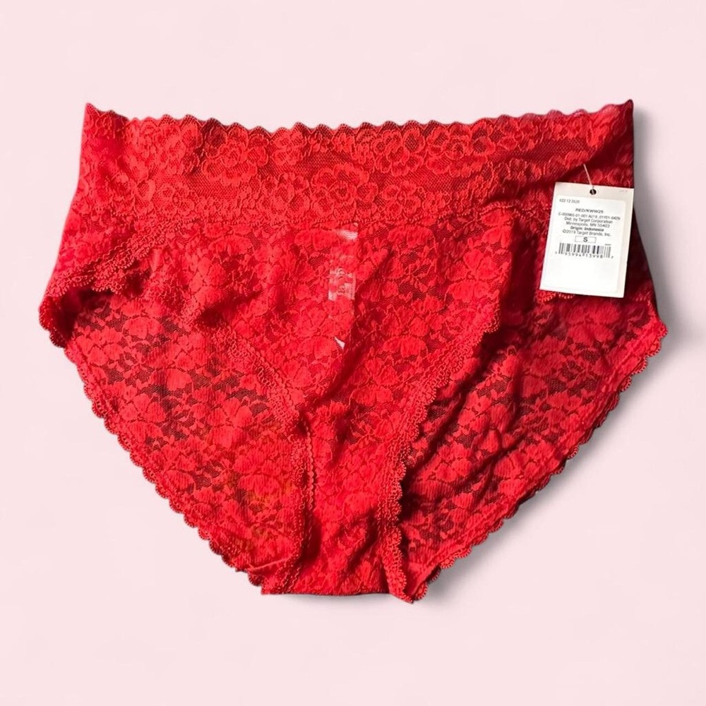 Auden Vibrant Red Lace Panty